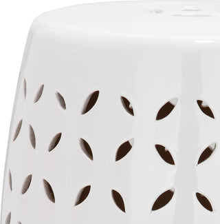 Safavieh Lattice Petal Garden Stool White Furniture 