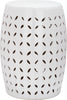 Safavieh Lattice Petal Garden Stool White Furniture main image