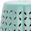 Safavieh Lattice Petal Garden Stool Light Blue Furniture 