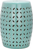 Safavieh Lattice Petal Garden Stool Light Blue Furniture main image