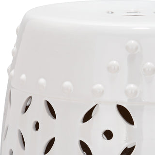 Safavieh Lattice Coin Garden Stool White Furniture 