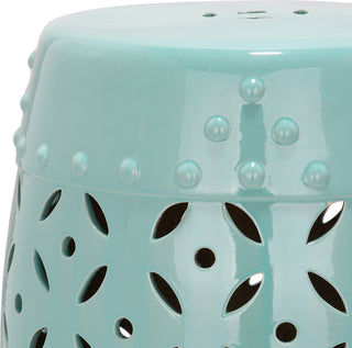 Safavieh Lattice Coin Garden Stool Light Blue Furniture 