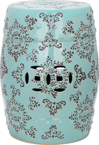 Safavieh Medallion Garden Stool Light Blue Pattern Furniture main image