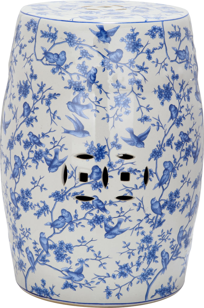 Safavieh Blue Birds Garden Stool Patten Furniture main image