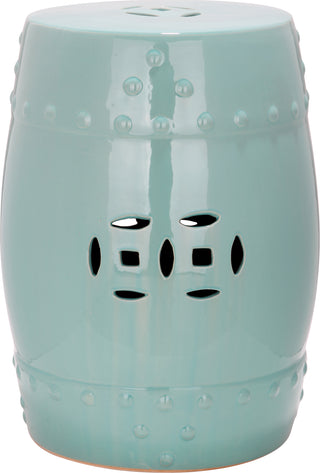 Safavieh Modern Ming Garden Stool Light Aqua Furniture main image