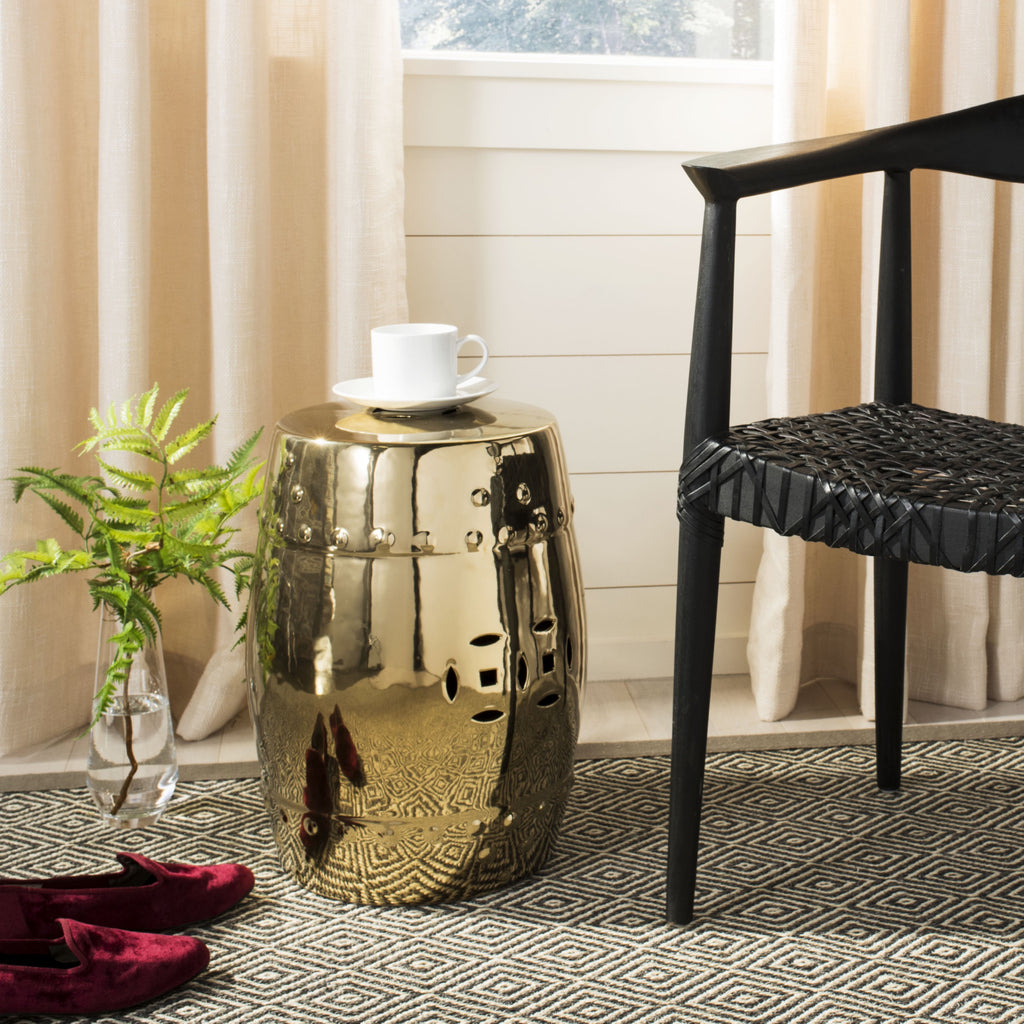Safavieh Modern Ming Garden Stool Gold Furniture  Feature