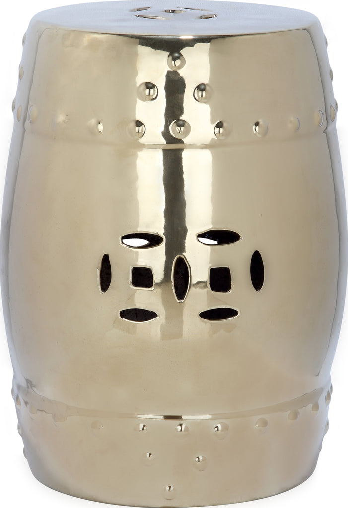Safavieh Modern Ming Garden Stool Gold Furniture main image