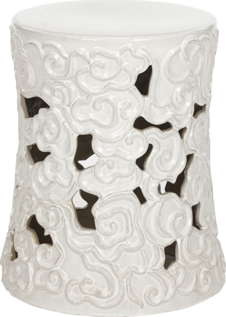 Safavieh Cloud Garden Stool White Furniture main image