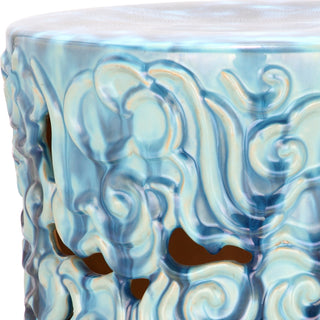 Safavieh Cloud Ocean Garden Stool Anqitue Blue Furniture 