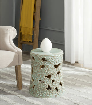 Safavieh Cloud Ocean Garden Stool Re Blue Furniture  Feature