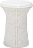 Safavieh Imperial Scroll Garden Stool White Furniture main image