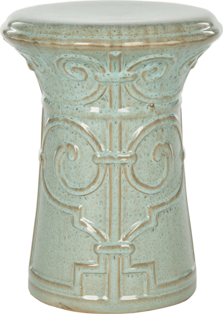 Safavieh Imperial Scroll Garden Stool Re Blue Furniture main image