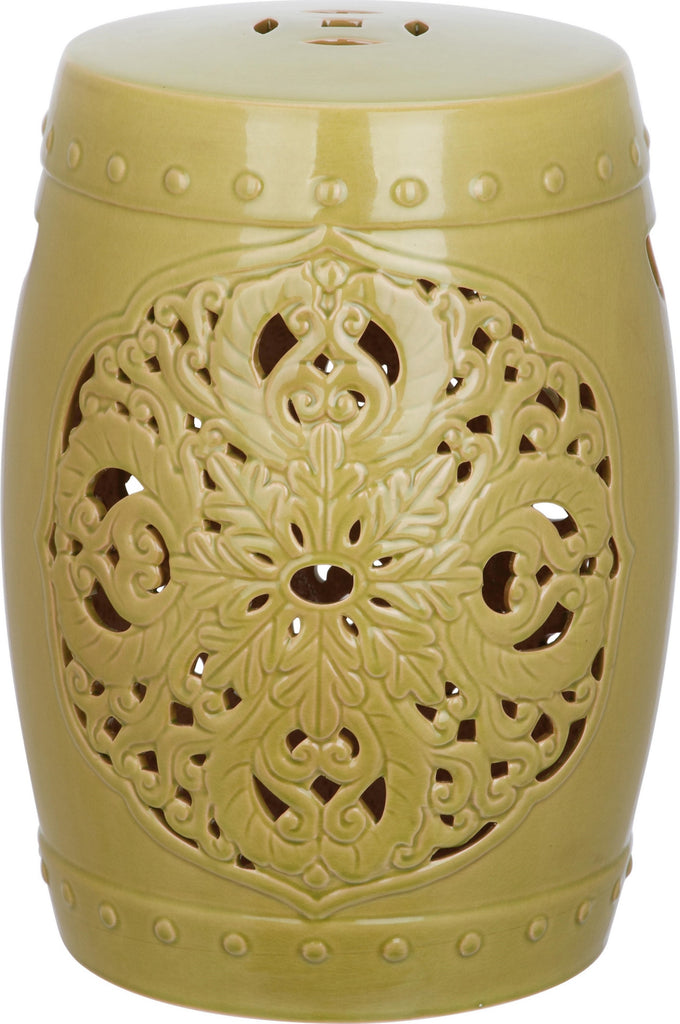 Safavieh Flora Garden Stool Spring Green Furniture main image