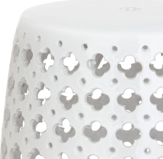 Safavieh Lacey Garden Stool White Furniture 