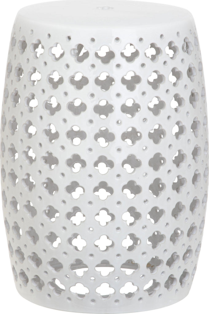 Safavieh Lacey Garden Stool White Furniture main image