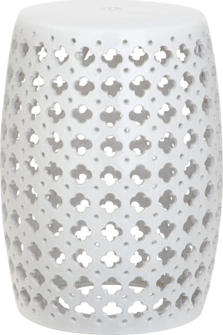 Safavieh Lacey Garden Stool White Furniture main image