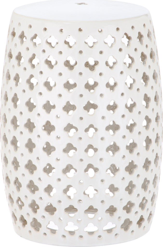 Safavieh Lacey Garden Stool Cream Furniture main image
