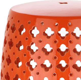 Safavieh Lacey Garden Stool Orange Furniture 