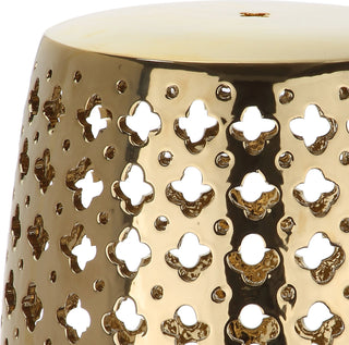 Safavieh Lacey Garden Stool Gold Furniture 