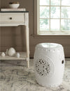 Safavieh Flower Drum Garden Stool White Furniture  Feature