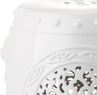 Safavieh Flower Drum Garden Stool White Furniture 