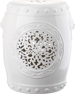 Safavieh Flower Drum Garden Stool White Furniture main image