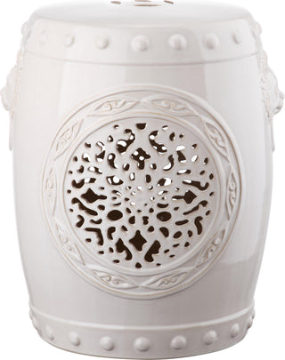 Safavieh Flower Drum Garden Stool Cream Furniture main image