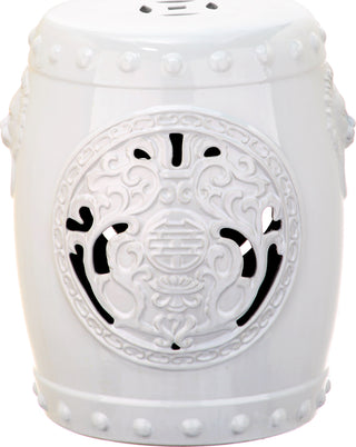 Safavieh Dragon Coin Garden Stool White Furniture main image