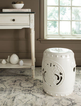 Safavieh Dragon Coin Garden Stool Cream Furniture  Feature