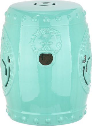 Safavieh Dragon Coin Garden Stool Light Blue Furniture 