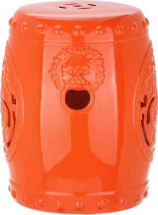 Safavieh Dragon Coin Garden Stool Orange Furniture 