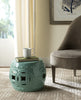 Safavieh Mei Double Coin Garden Stool Light Blue Furniture  Feature