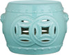 Safavieh Mei Double Coin Garden Stool Light Blue Furniture main image