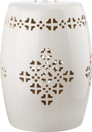 Safavieh Quatrefoil Garden Stool Cream Furniture main image