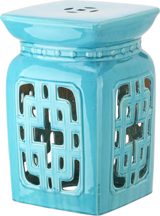 Safavieh Beijing Filigree Garden Stool Light Blue Furniture main image