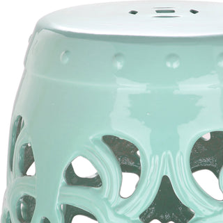 Safavieh Imperial Vine Garden Stool Light Blue Furniture 