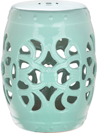 Safavieh Imperial Vine Garden Stool Light Blue Furniture main image