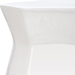 Safavieh Modern Hexagon Garden Stool White Furniture 