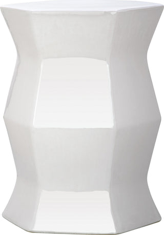 Safavieh Modern Hexagon Garden Stool White Furniture main image