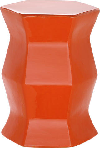 Safavieh Modern Hexagon Garden Stool Orange Furniture main image