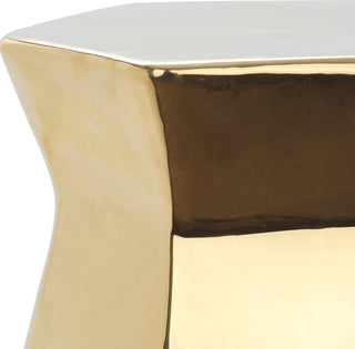 Safavieh Modern Hexagon Garden Stool Gold Furniture 