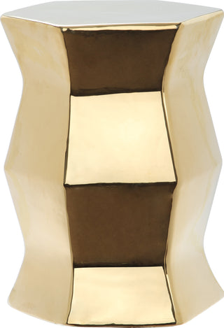 Safavieh Modern Hexagon Garden Stool Gold Furniture main image