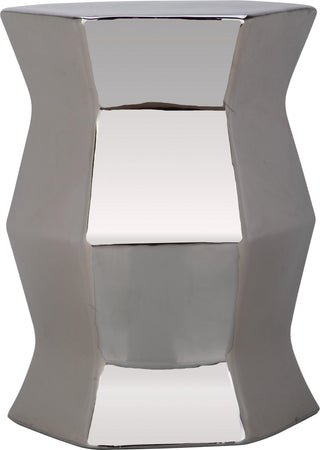 Safavieh Modern Hexagon Garden Stool Silver Furniture main image