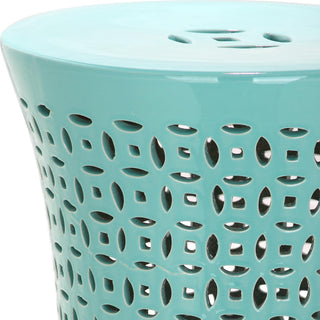 Safavieh Camilla Garden Stool Light Blue Furniture 