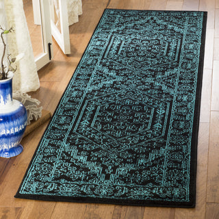 Safavieh Adirondack ADR108K Black/Teal Area Rug Room Scene Feature