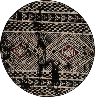 Safavieh Adirondack ADR202Z Black/Light Grey Area Rug Round Image