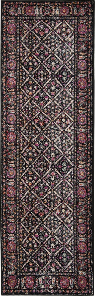 Safavieh Adirondack ADR203Z Black/Fuchsia Area Rug Runner Image