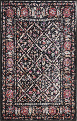 Safavieh Adirondack ADR203Z Black/Fuchsia Area Rug 3' Image