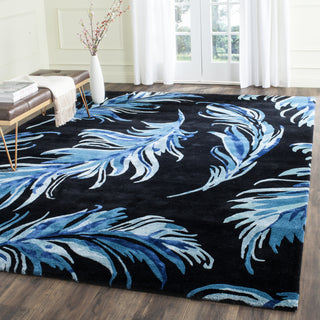 Safavieh Alr-Allure Feather Black/Blue Area Rug Room Scene Feature