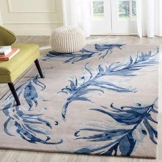 Safavieh Alr-Allure Feather Beige/Blue Area Rug Room Scene Feature